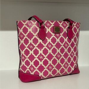 Dooney Bourke Satchel Pink White Shoulder Sanibel